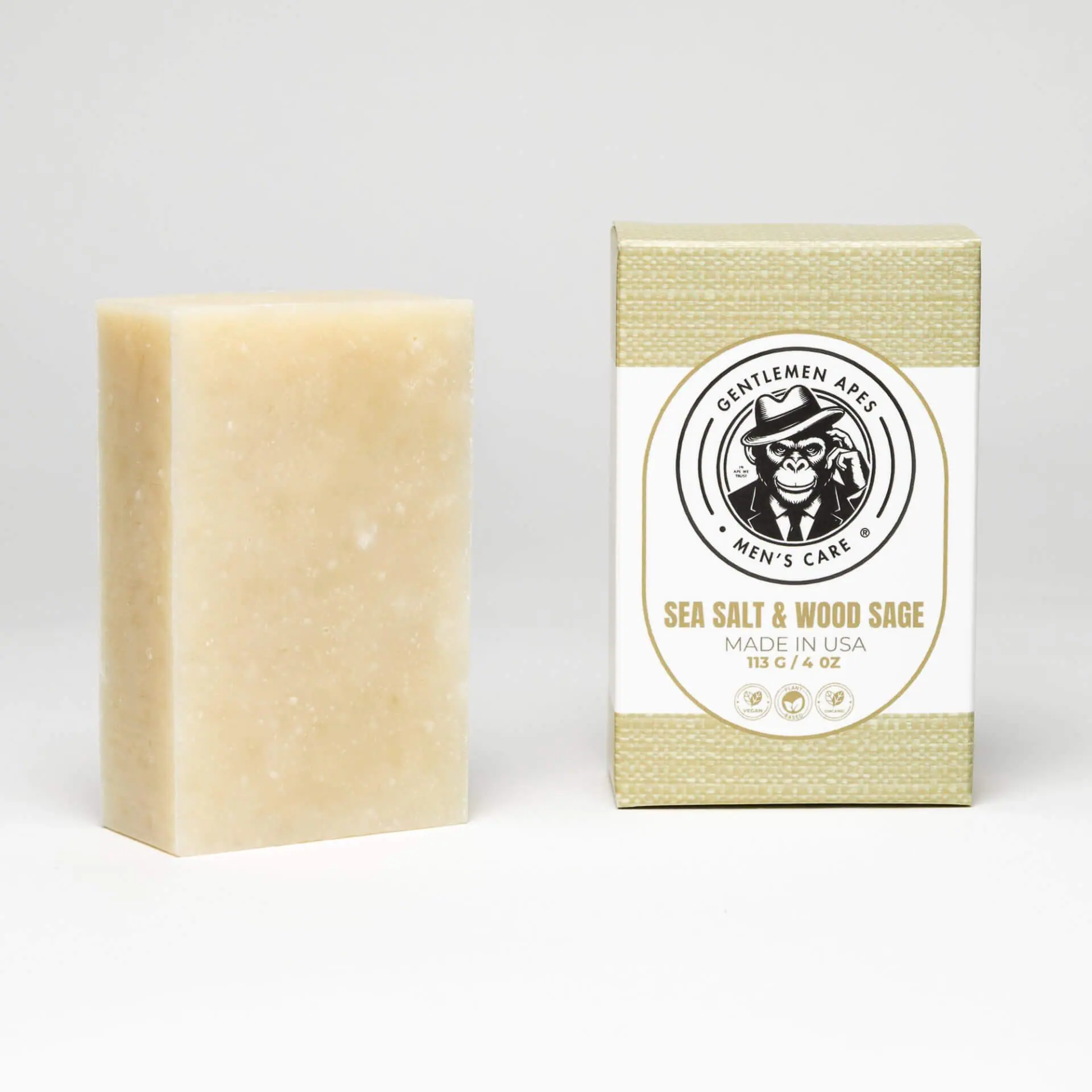 Gentlemen Apes Sea Salt and Wood Sage artisan soap